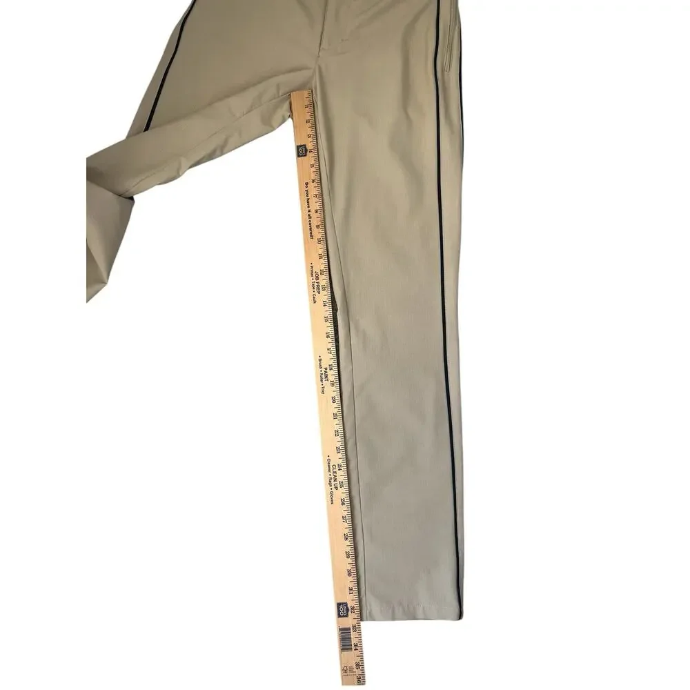 Monoprix Sport Golf Pants Stretch Performance Pockets Zip Preppy France Size 38